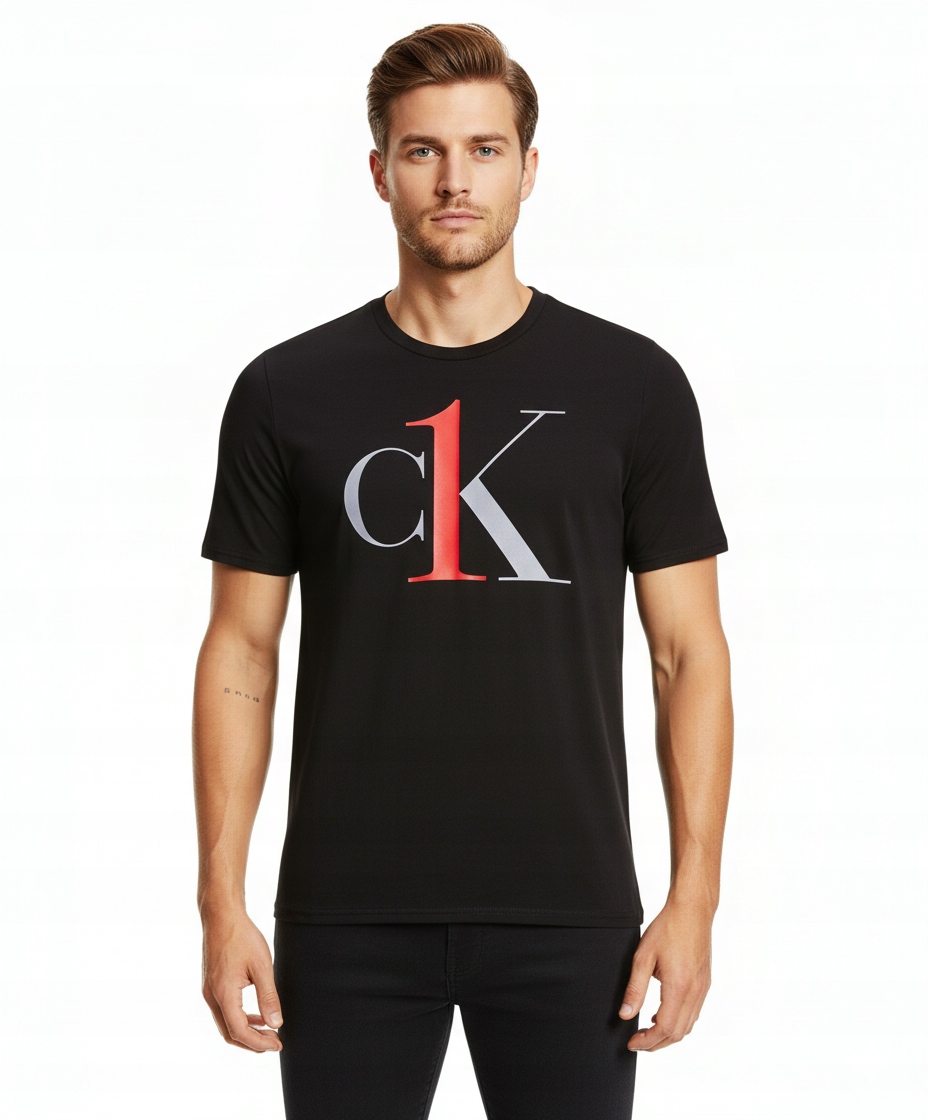 Calvin Klein Pánské Černé Tričko S Logem 1AXE4_B* S 1_X