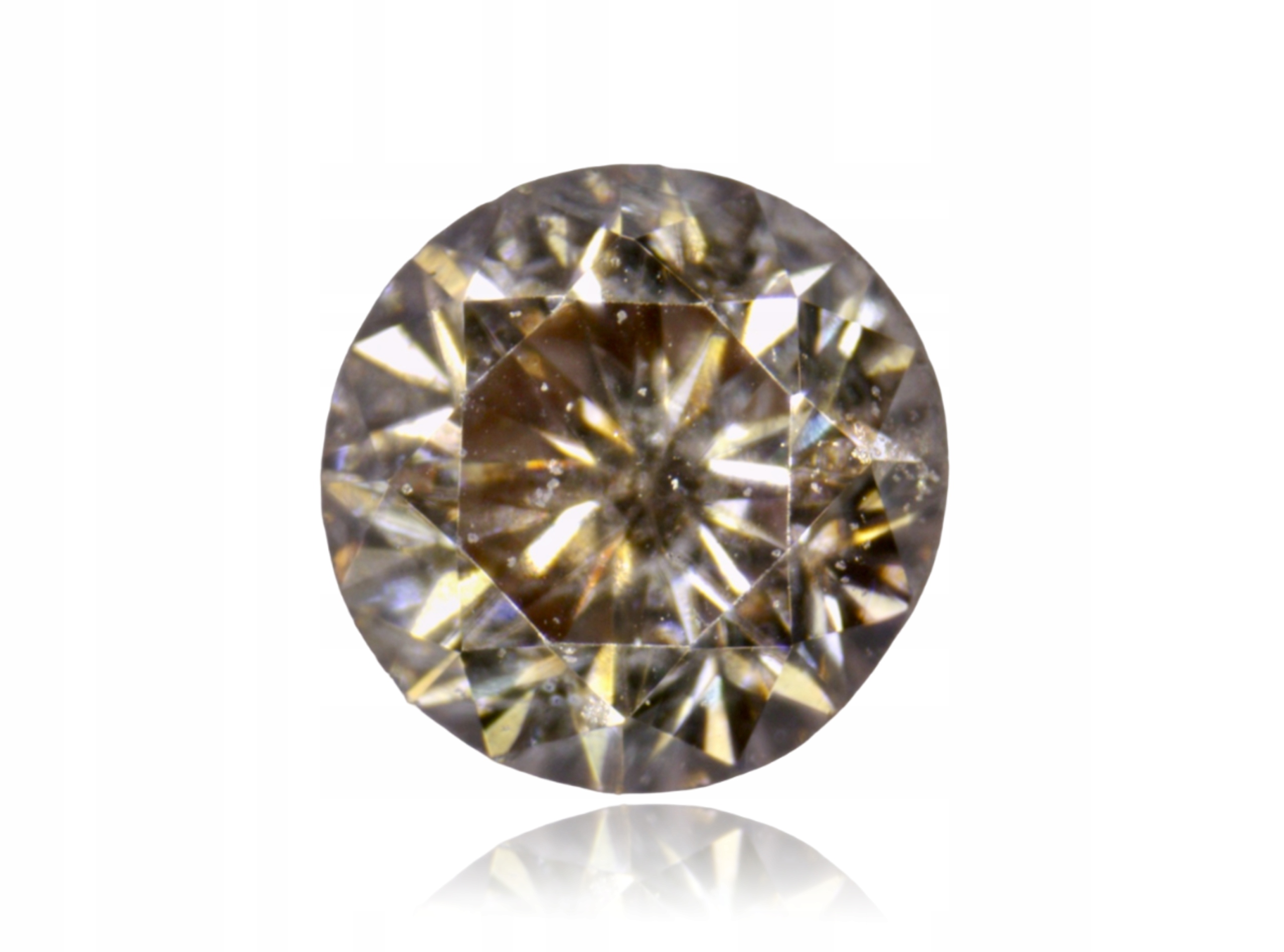 Přírodní Diamant 0.04ct Hnědý Briliant SI2 eCertifikát Wbd