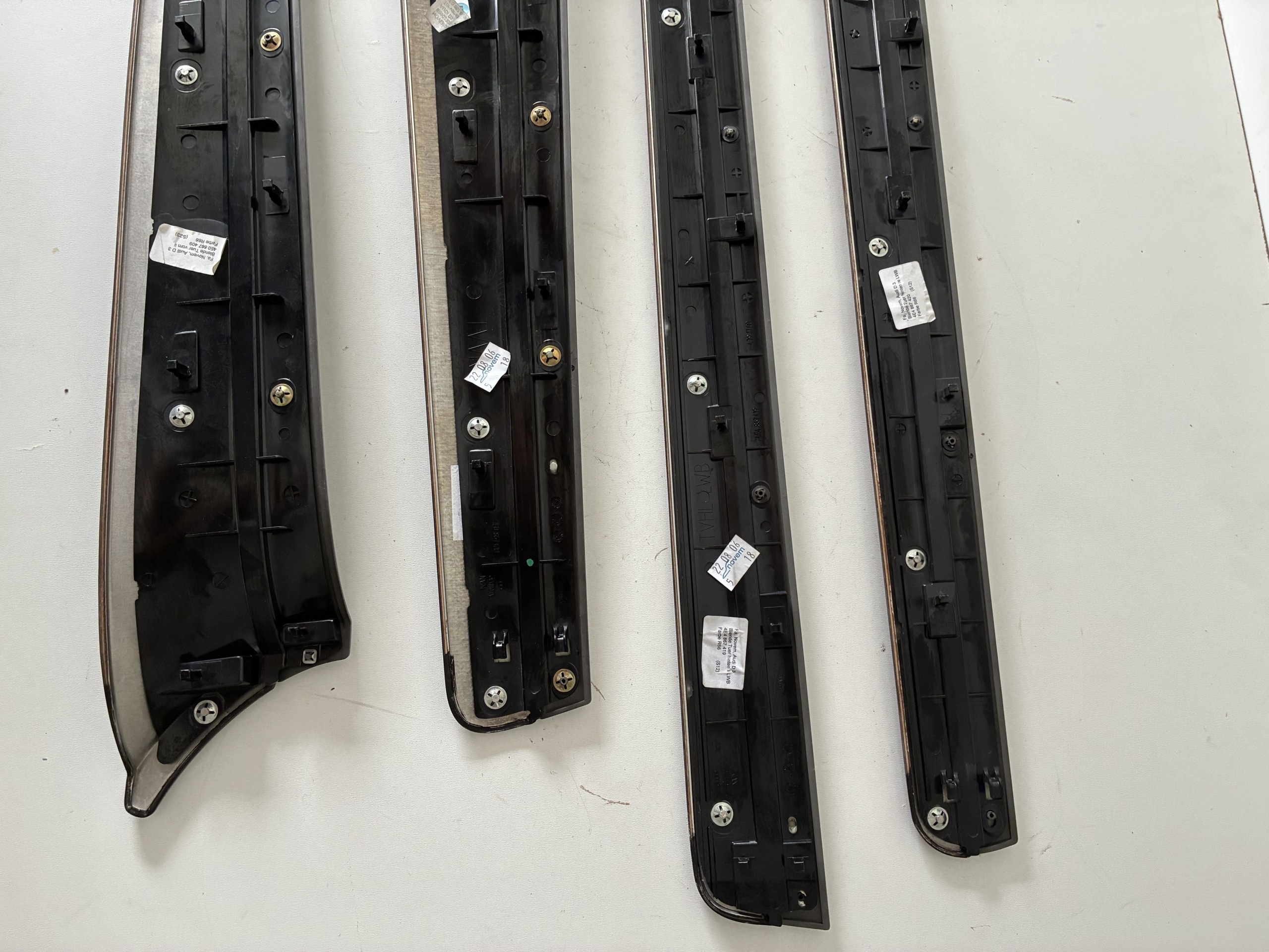 Dekor moulding door left right front rear part komplet AUDI A8 D3 L Long ==OEM==