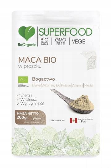 біо-суперпродукт BEORGANIC Maca w proszku 200 г