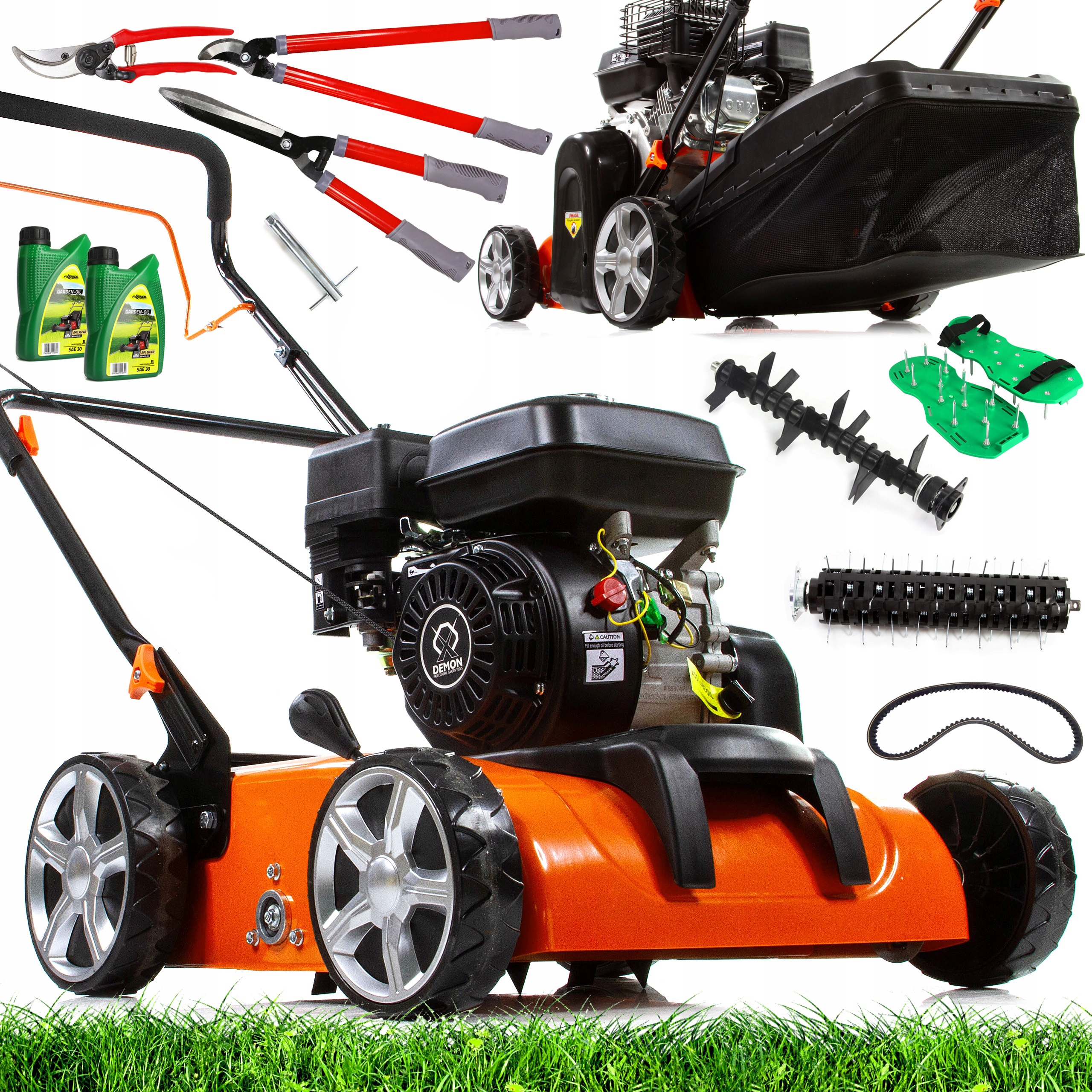 Aerator Wertykulator Spalinowy 3W1 10KM Areator Demon Sekator 2 Wałki 40CM