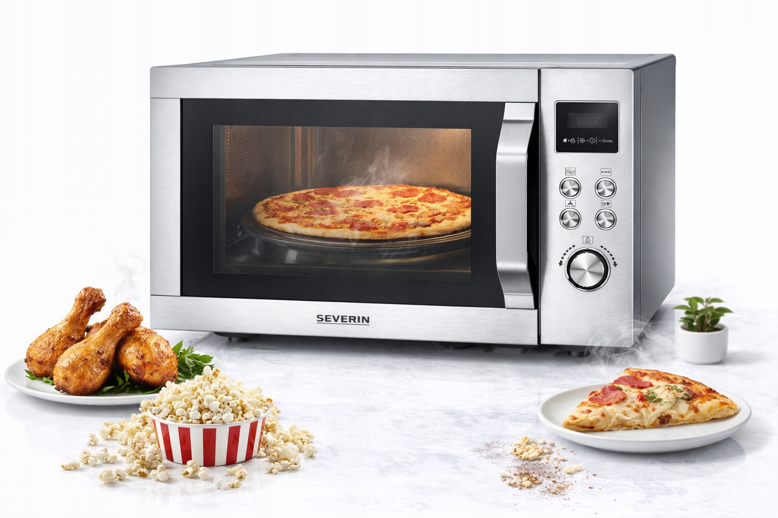 Severin Mw 7982 Crispy Wave Mikrofalówka 4w1 25 L 2150 W Grill+Konwekcja