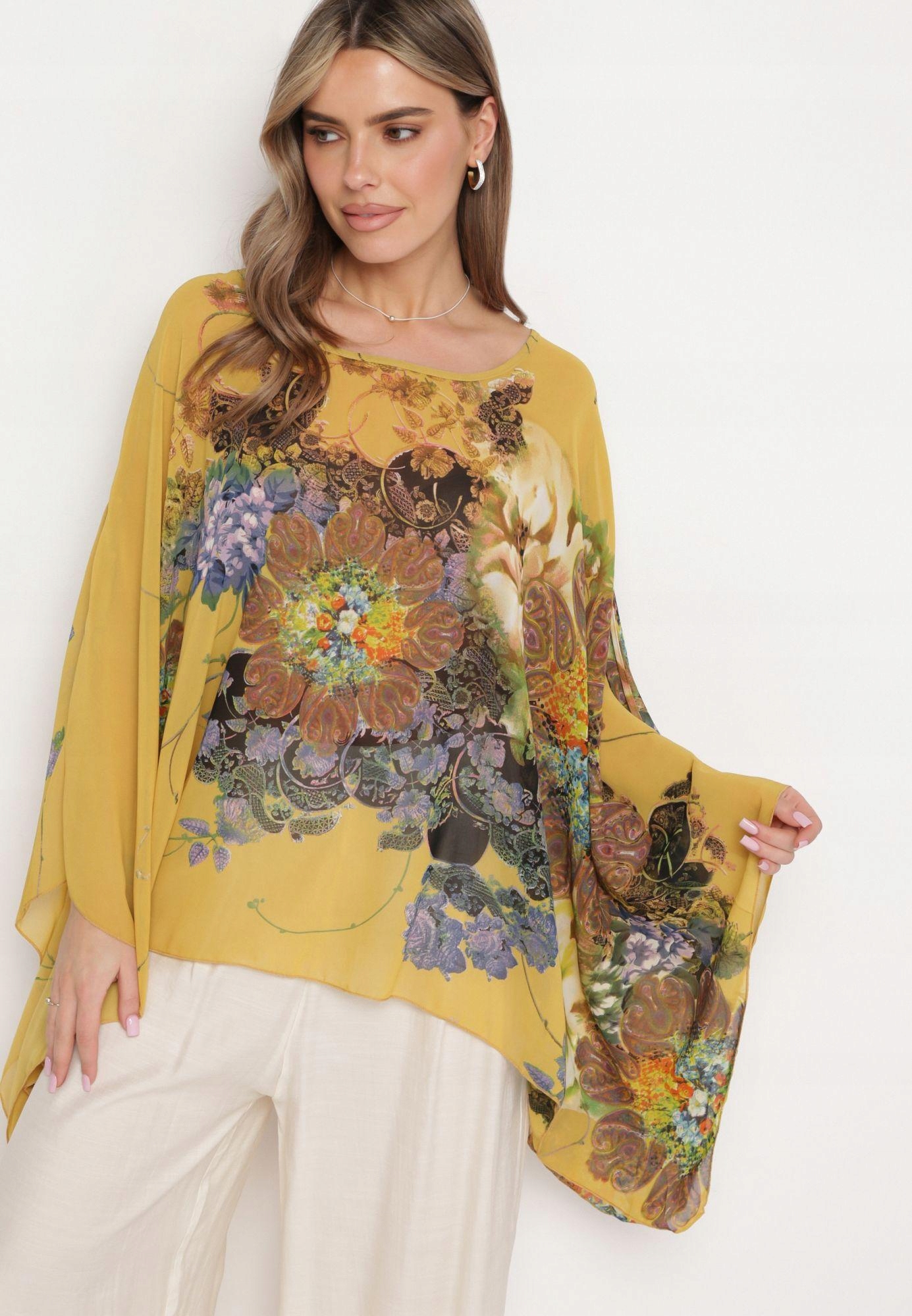 Born2Be Żółte Ponczo damski Rozmiar S/M