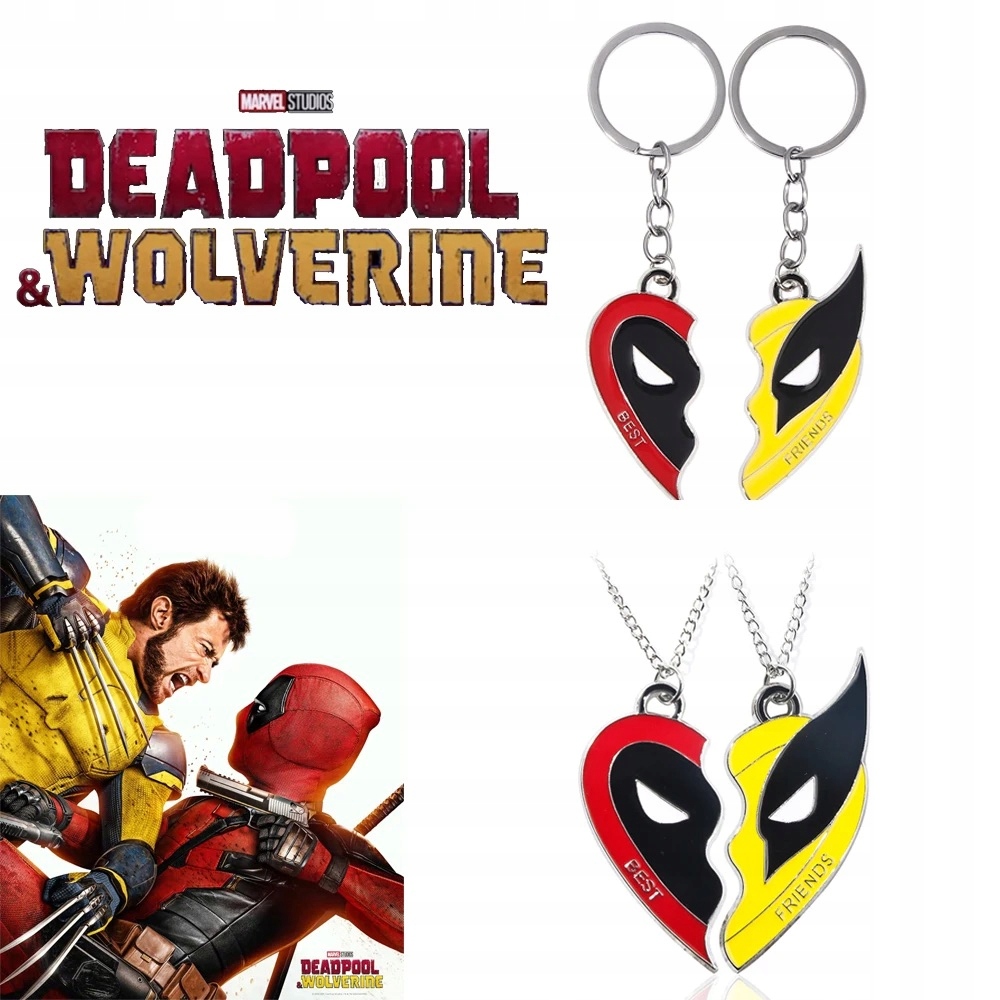Deadpool i Wolverine 2x Brelok Bryloczki Best Friends Model 4