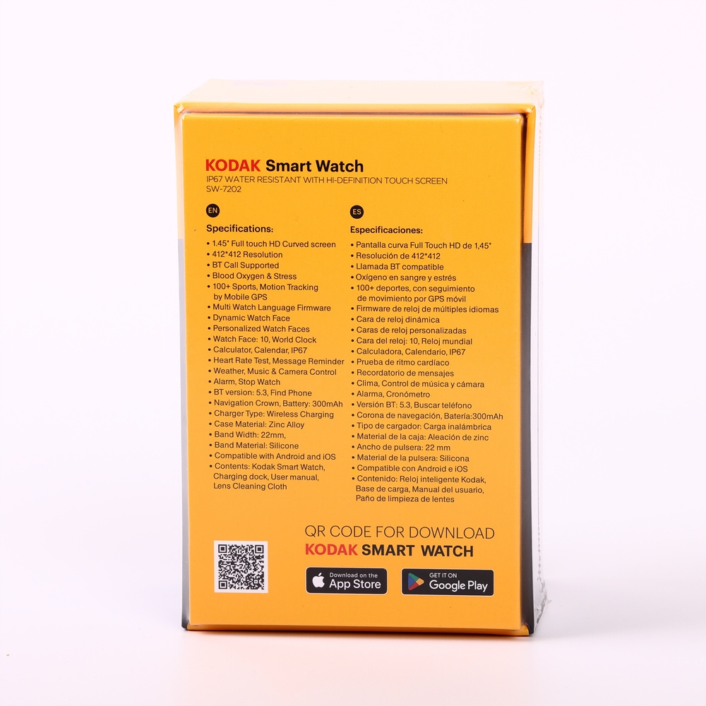 Kodak Smartwatch SW 7202 1,78″ HD IP68 GPS Tętno 150 tarcz Marka bez marki