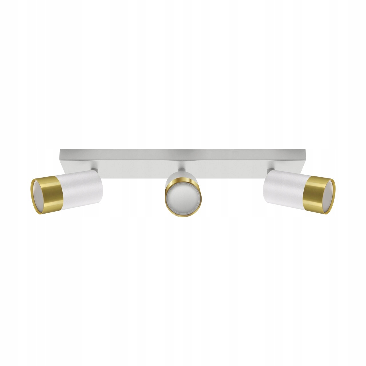 Oprawa ścienno-sufitowa spot 3xGU10 biało-złoty Lampa listwa Puzon Ideus