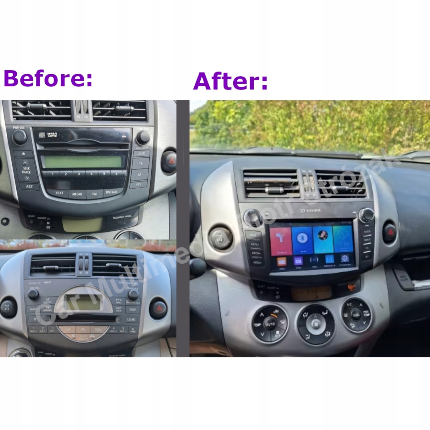 Radio Android Toyota RAV4 III / Carplay Android Auto Wi-Fi BT