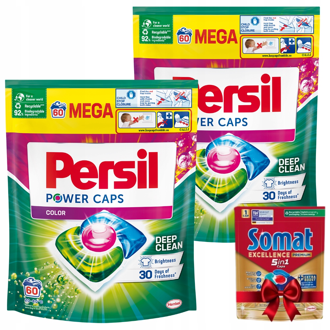 Persil Power Caps Kapsułki do Prania Koloru Zestaw 120 szt.