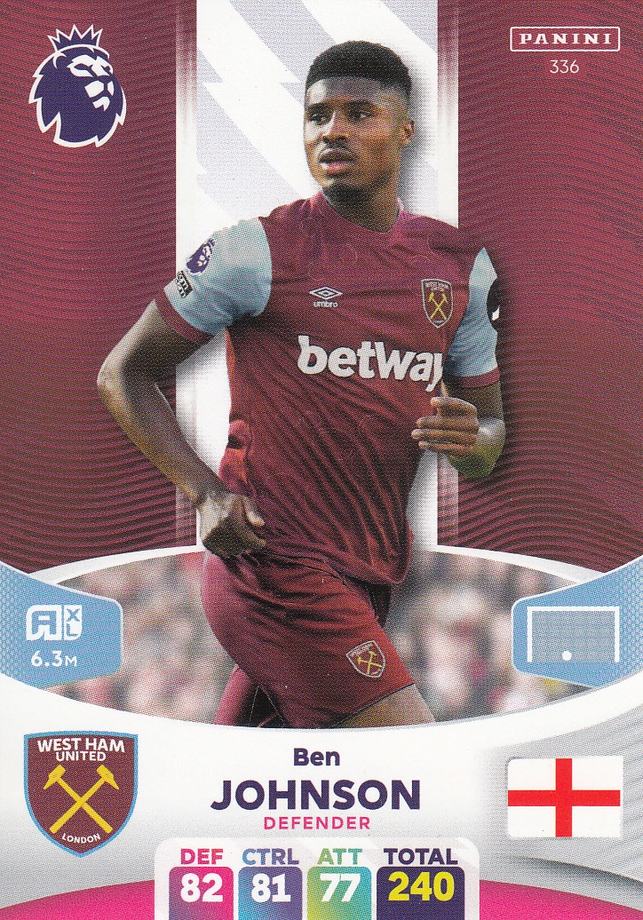 Panini Premier League 2024 West Ham Johnson 336
