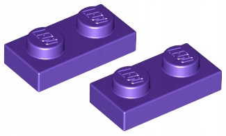 

Lego Płytka 1x2 Fioletowa 3023/4655695 2szt
