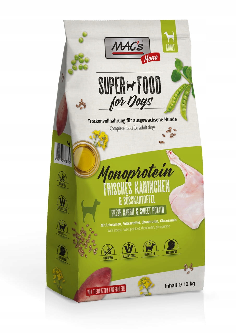 Levně MAC's Pes Monoprotein Králík 12 kg