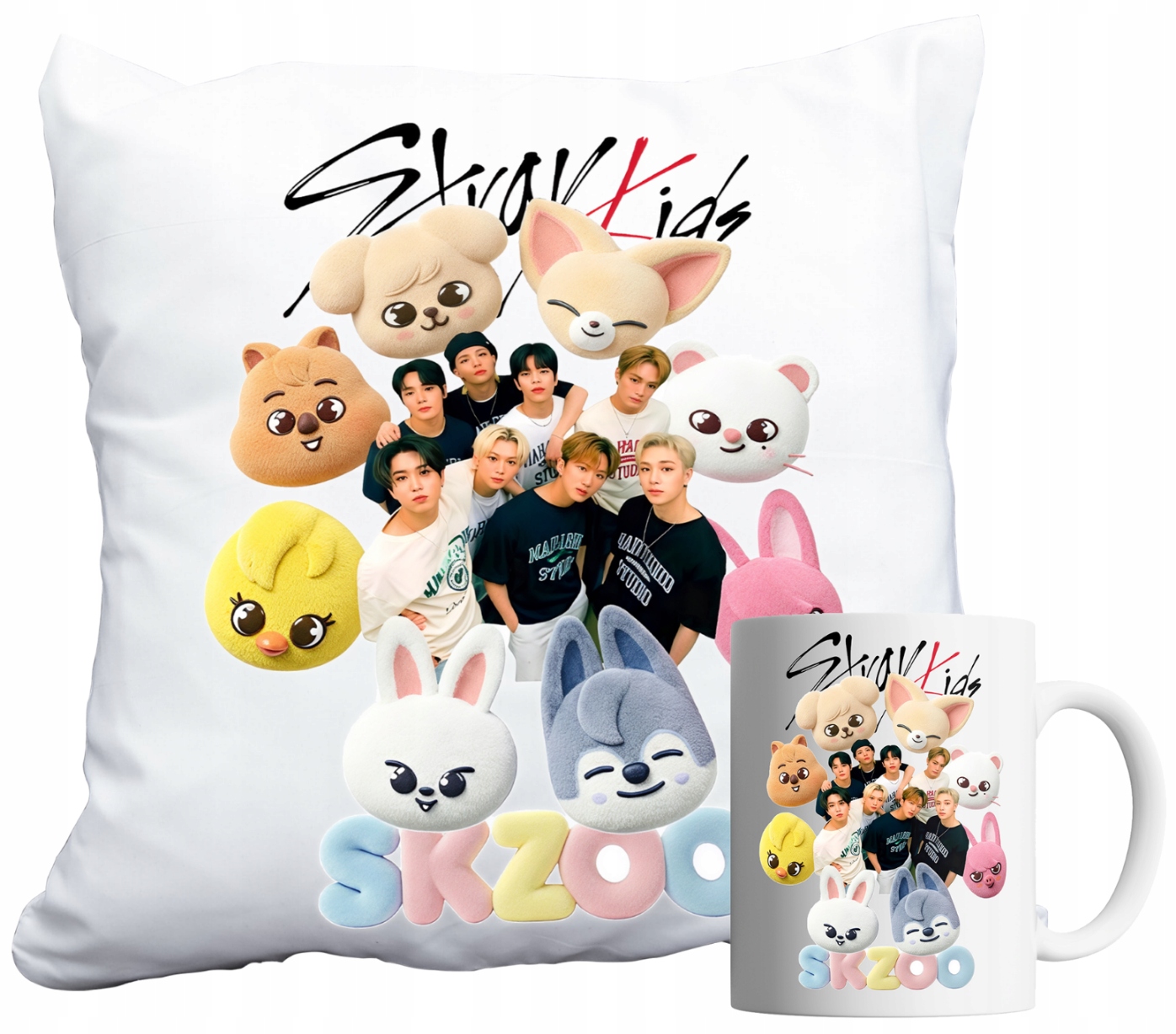 Set Hrnek A Polštář Stray Kids Kapela Kpop Pro Dítě Dárek Jméno