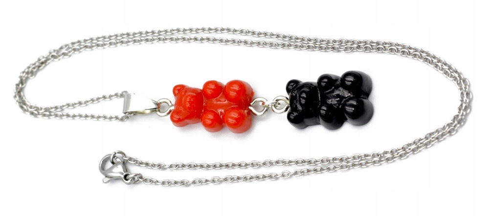 Łańcuszek z zawieszką 2 misie żelki haribo 45cm Długość całkowita 45 cm