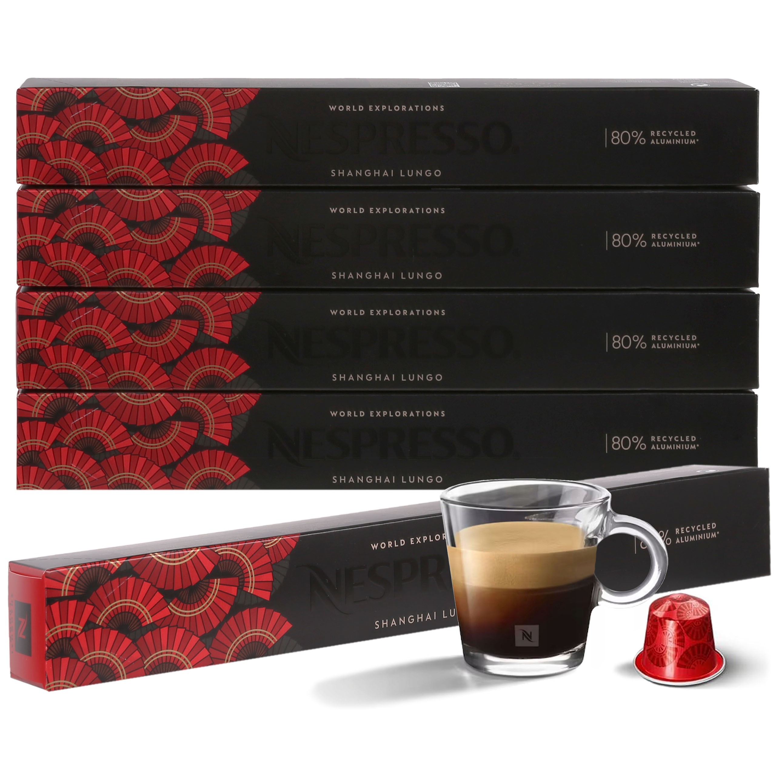 Levně Káva v kapslích s příchutí Shanghai Lungo Nespresso 50 kapslí