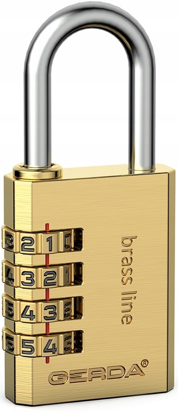 GERDA KŁÓDKA SZYFROWA KMS S30 BRASS ZMIENNY SZYFR