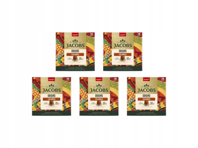 Kapsułki Jacobs Origins Colombia do ekspresu Nespresso 5 x 18 szt.
