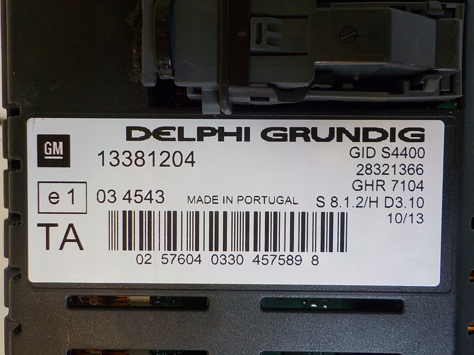 OPEL CORSA D Display RADIA GID 13381204