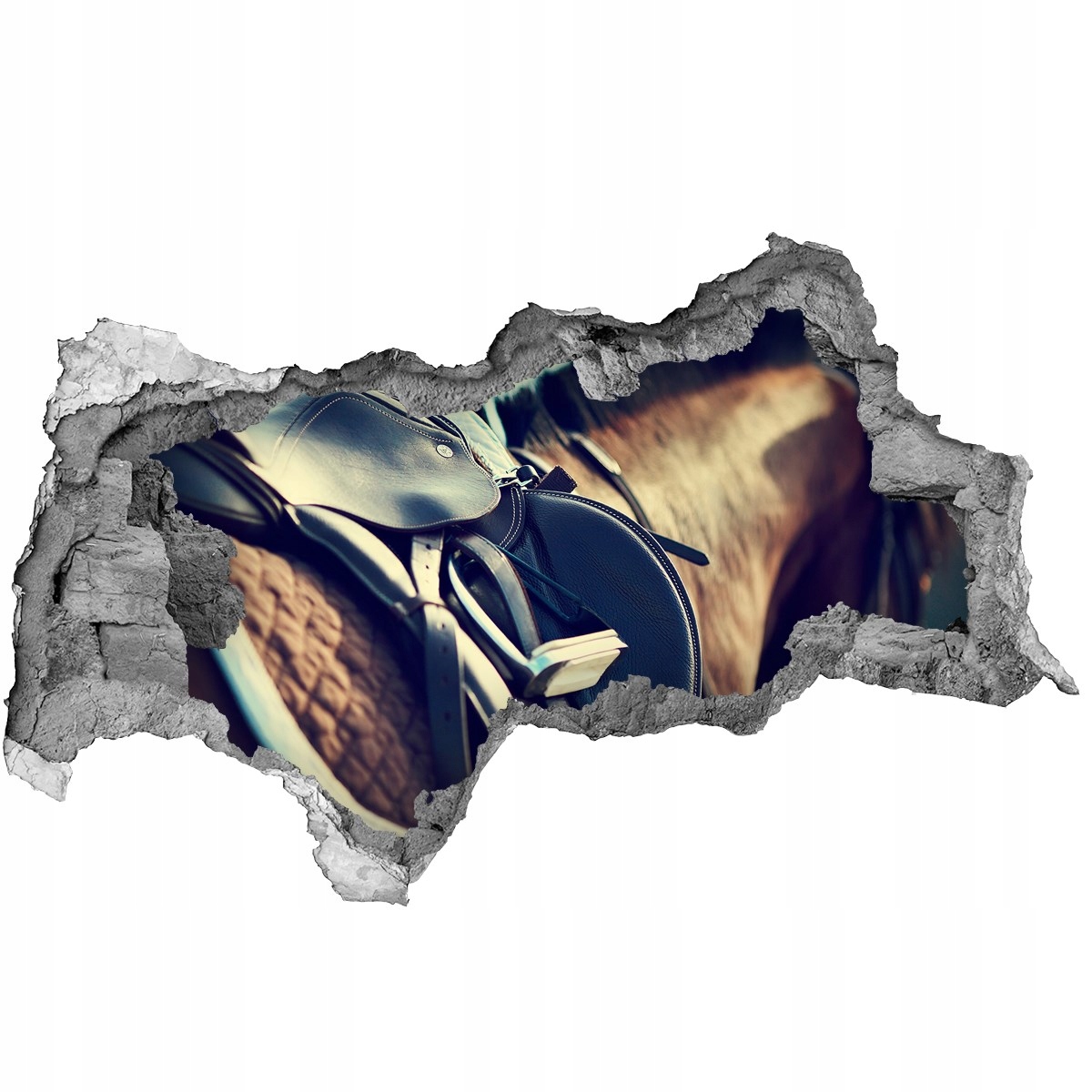 

Dziura 3d fototapeta Siodło ze strzemionami 95x73