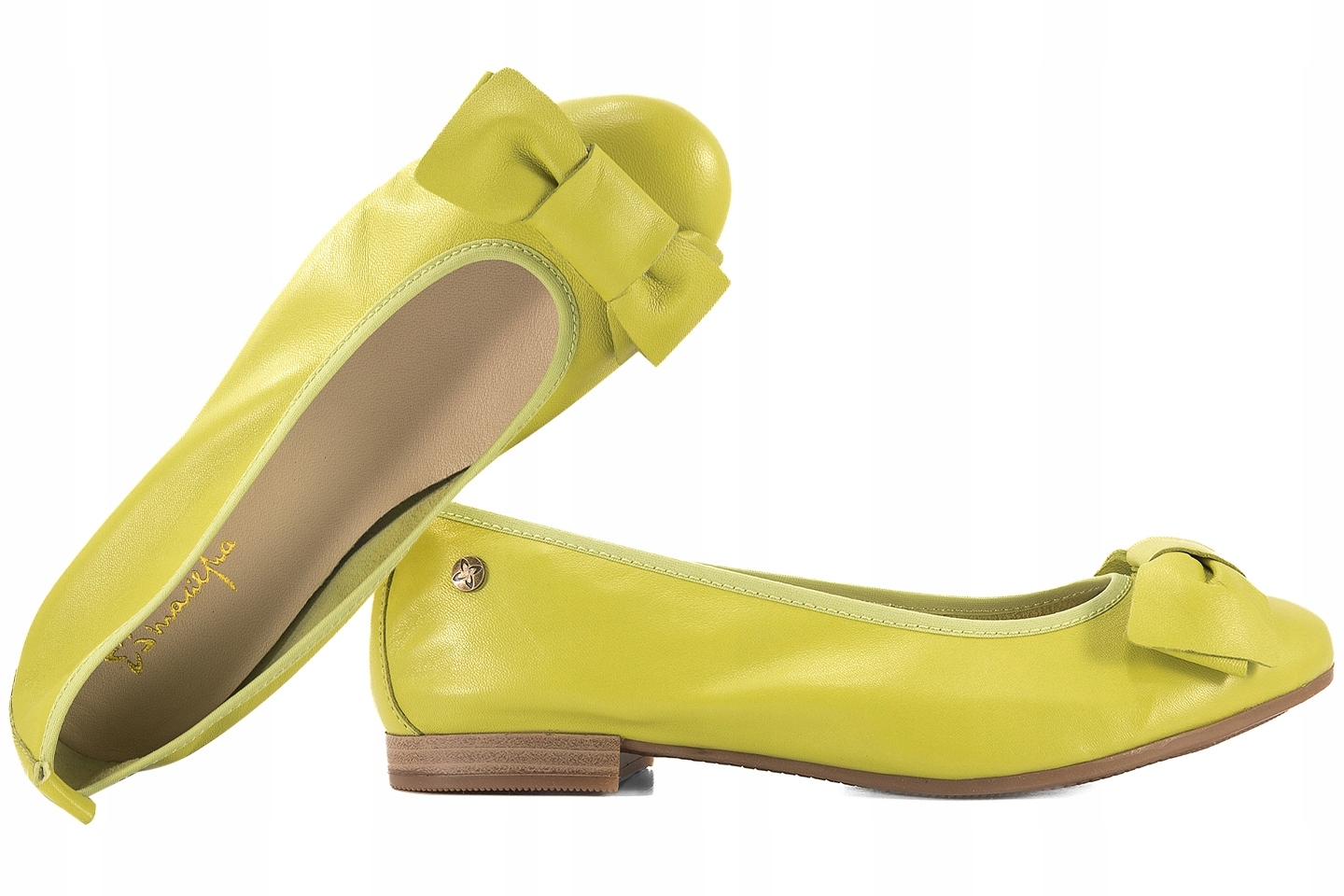 Maciejka P6802-09/00-0 Balerínky Dámské Polobotky Balerínky Kožené limetka