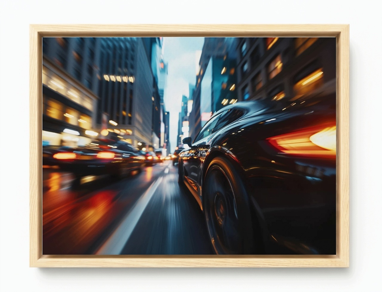 Obraz Rama American Box Nočná Jazda Auto Rýchlosť Metropola 80x60