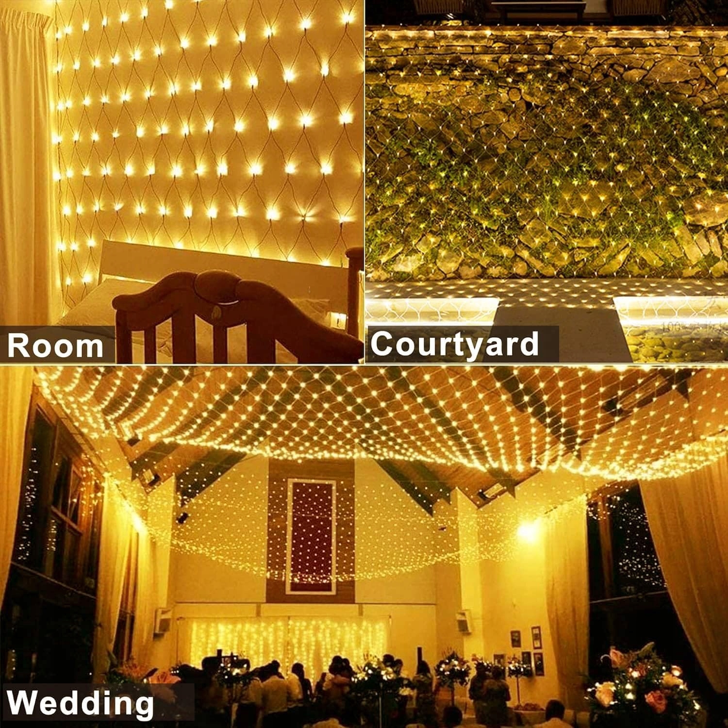 YOWIN Siatka Świetlna Girlanda Dekoracyjna Oświetlenie Lampki 3x2m 200 LED — miniatura 8