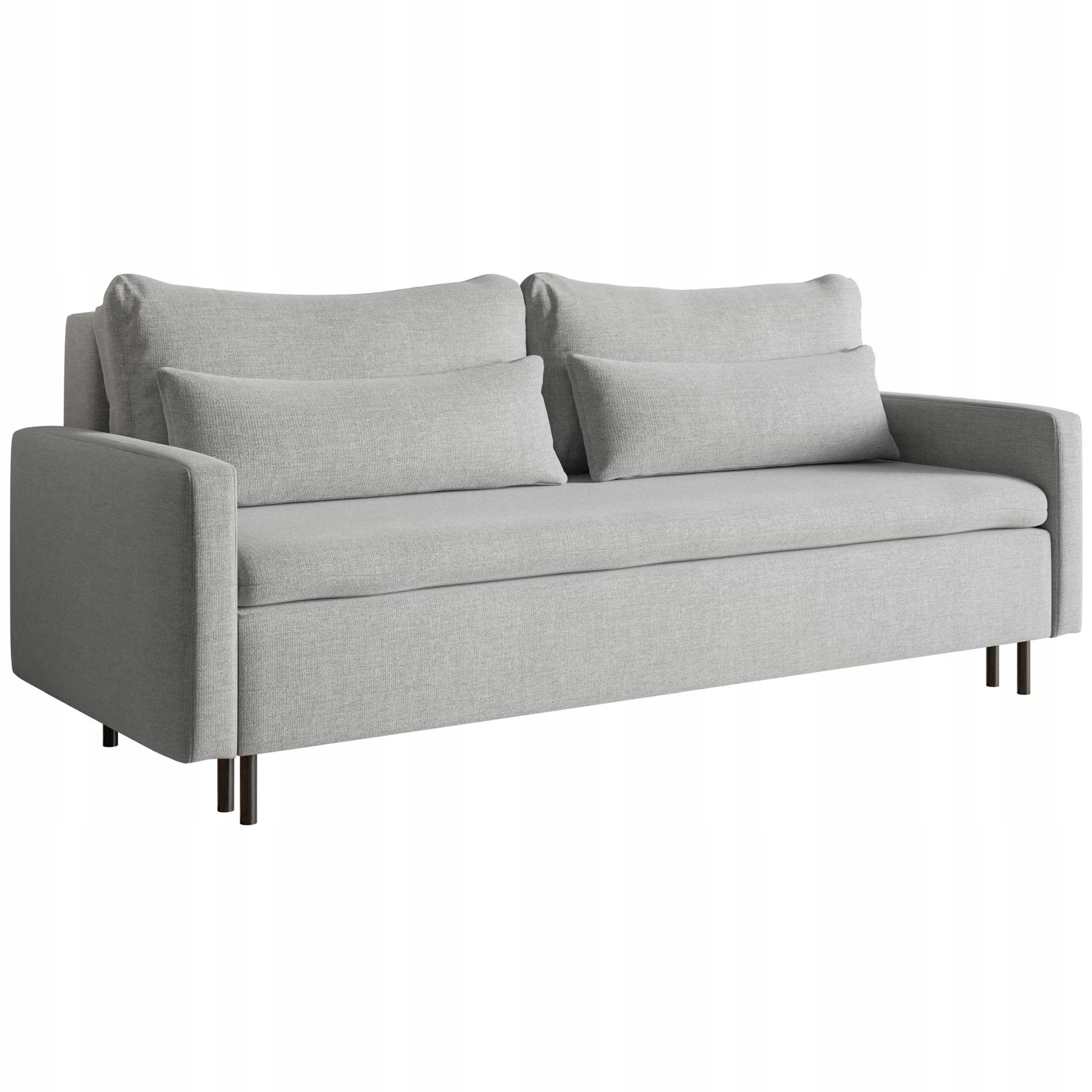 Rozkládací pohovka Umpro s nádobou, šedá, snadno čistitelná, žinylka