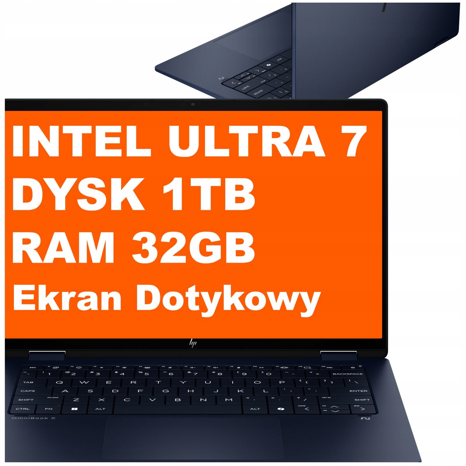Notebook Hp OmniBook X 14-fm Ultra 7 32GB 1TB Intel Arc 3k Win 11 Modrý