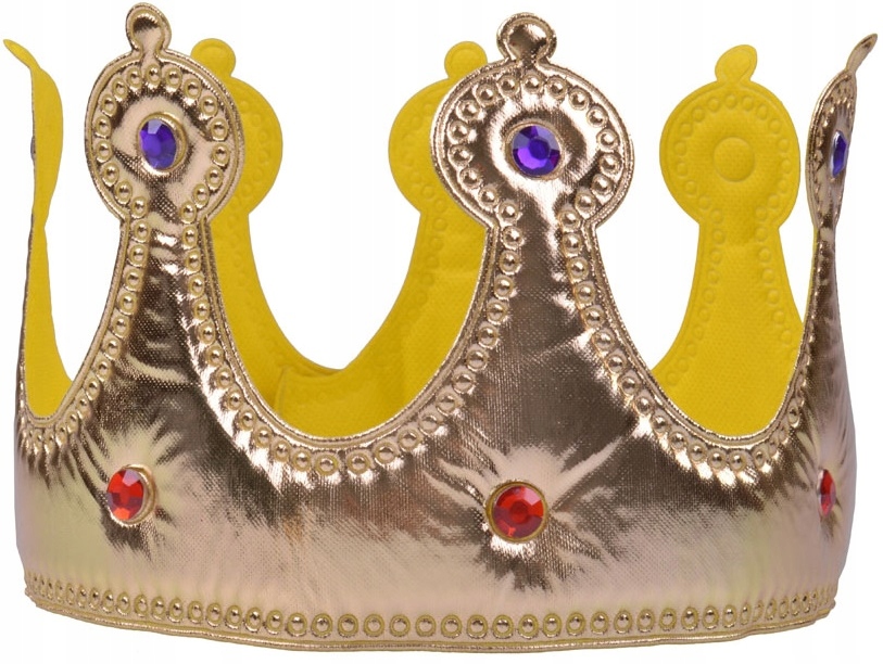 Korona Króla Król Złota z Kamieniami Królowa Balu