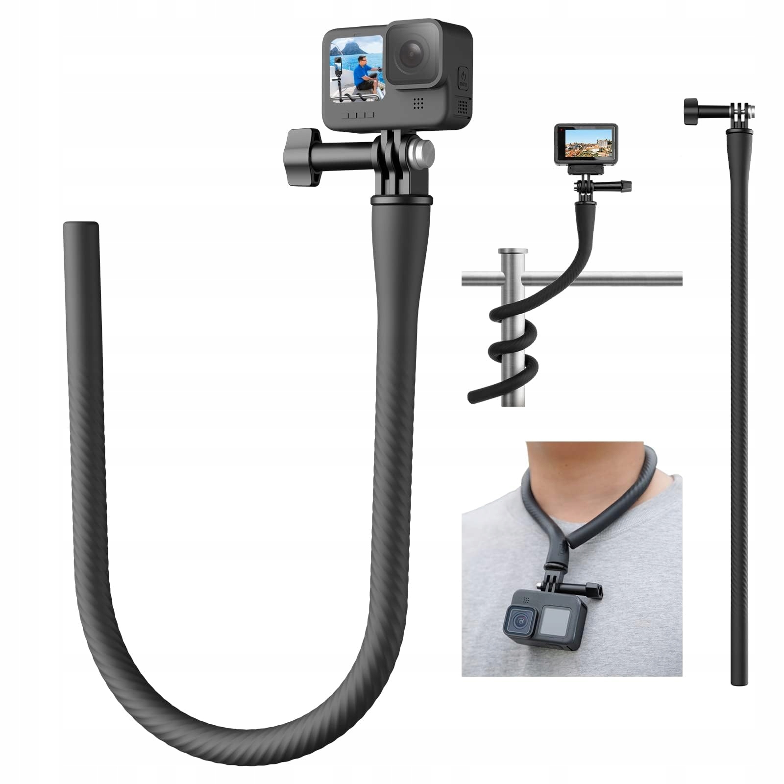 TELESIN Uchwyt Do Selfie-Sticka Dla GoPro DJI Insta360 Kamery Akcji
