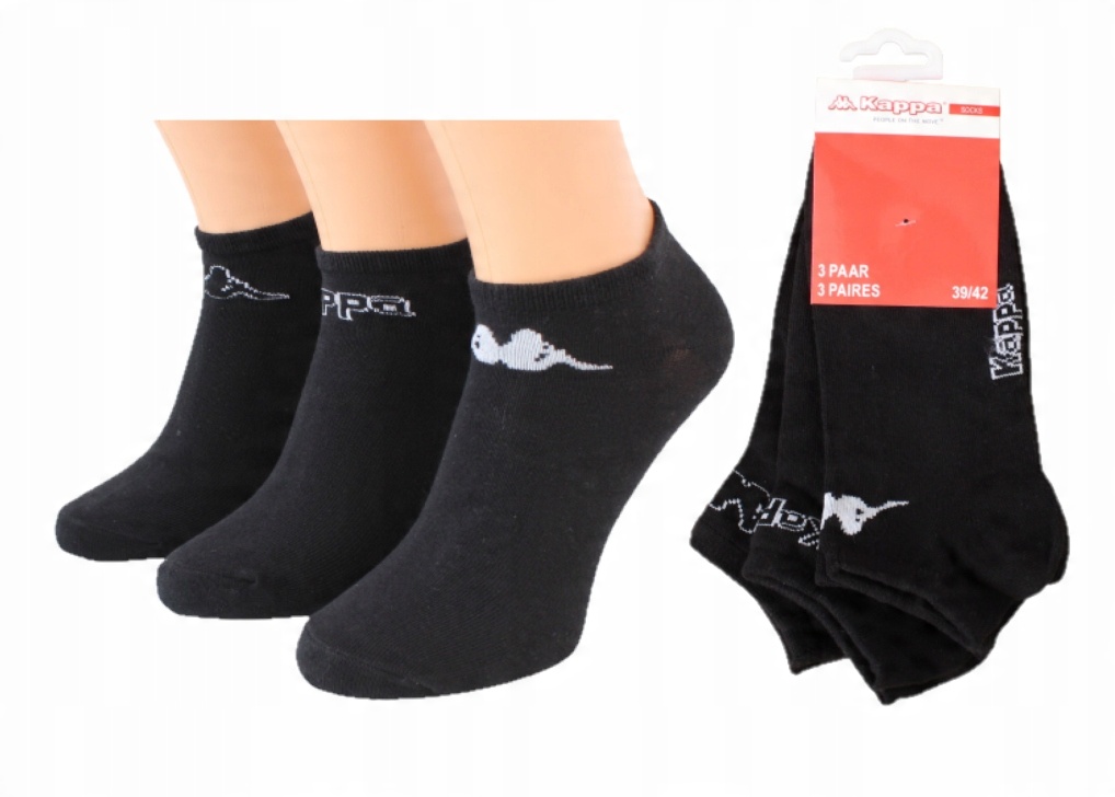 

Skarpety stopki Kappa 3-pack r. 39/42 czarne