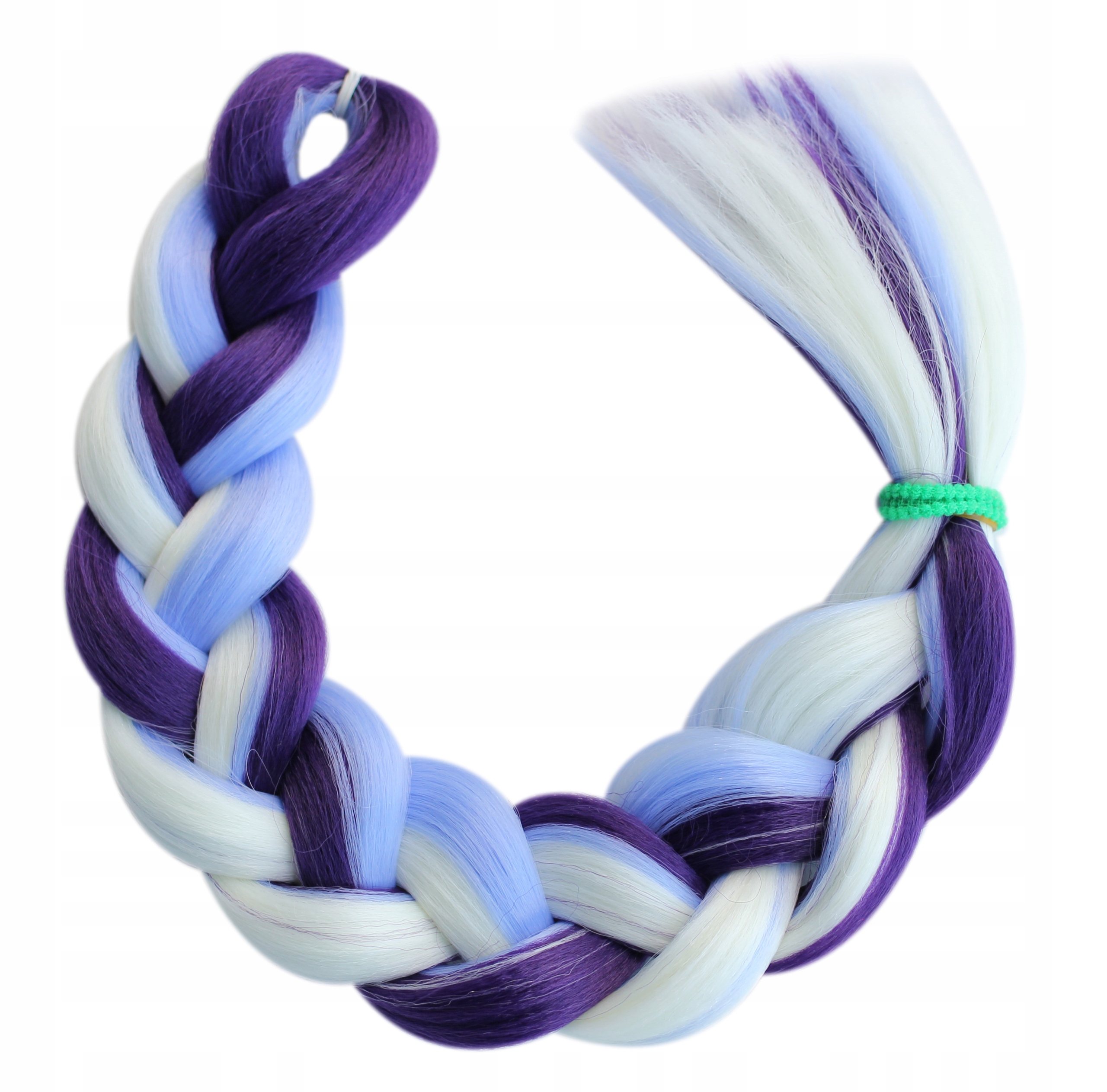 Włosy syntetyczne WARKOCZYKI 3 KOLORY proste TĘCZA