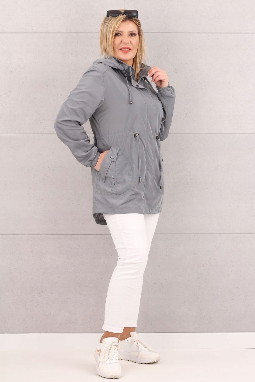 KURTKA DAMSKA PARKA CIENKA WIOSENNA PRZEJŚCIOWA Z KAPTUREM ROZMIARY Rozmiar 44