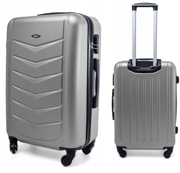 Walizka Duża Twarda Bagaż Rejestrowany Do Samolotu Abs Rgl Szara