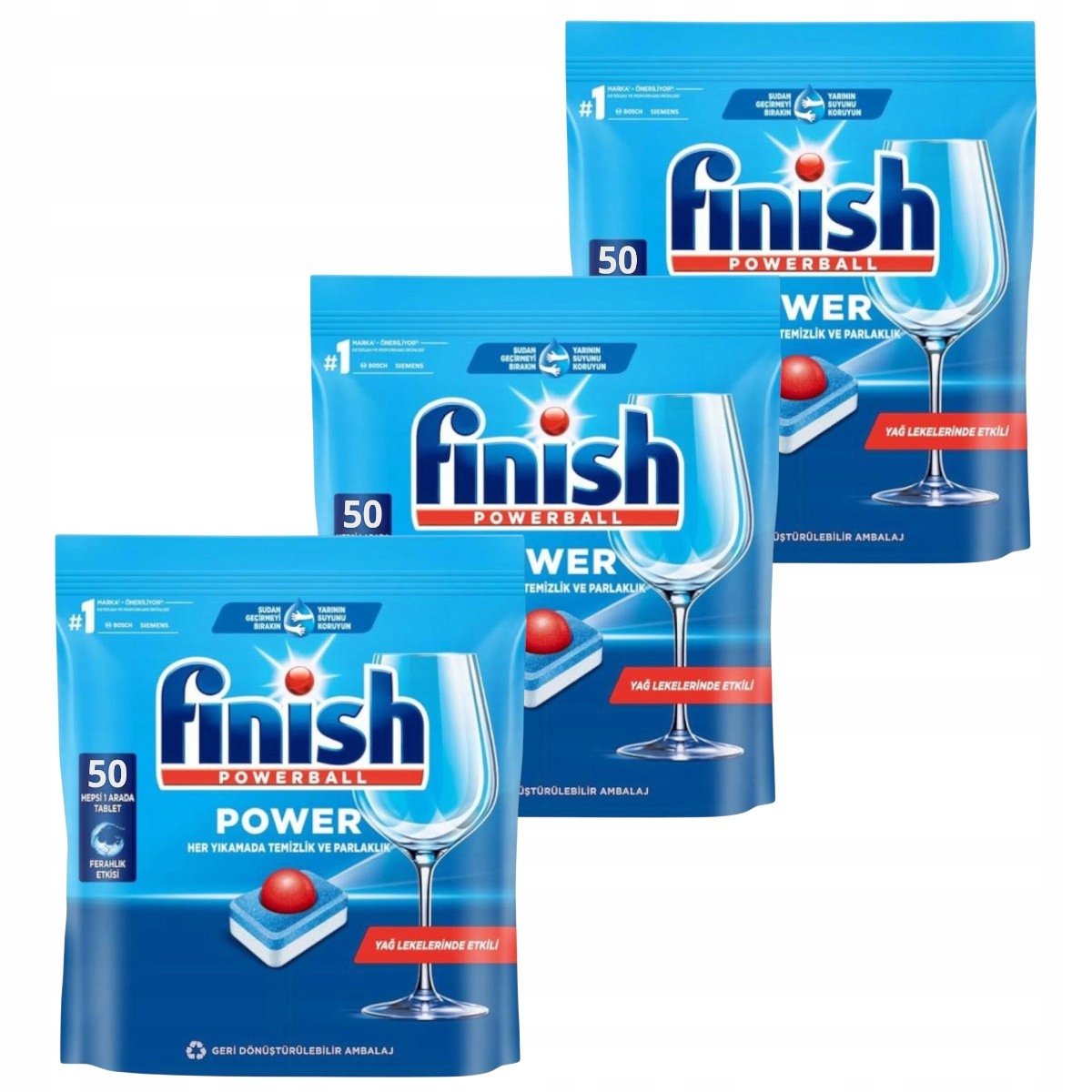 Levně Účinné Tablety do myčky Finish Power Essential, sada 3 x 50 kusů