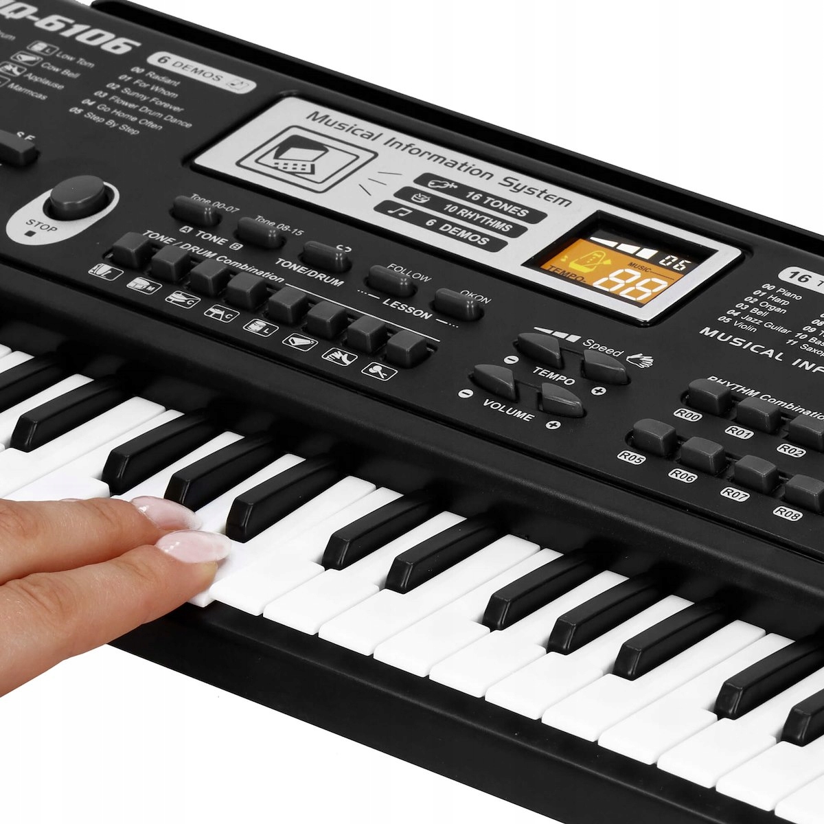 KEYBOARD Organy Pianino DLA DZIECI Organki Elektryczne + Mikrofon Pianinko Szerokość produktu 54 cm