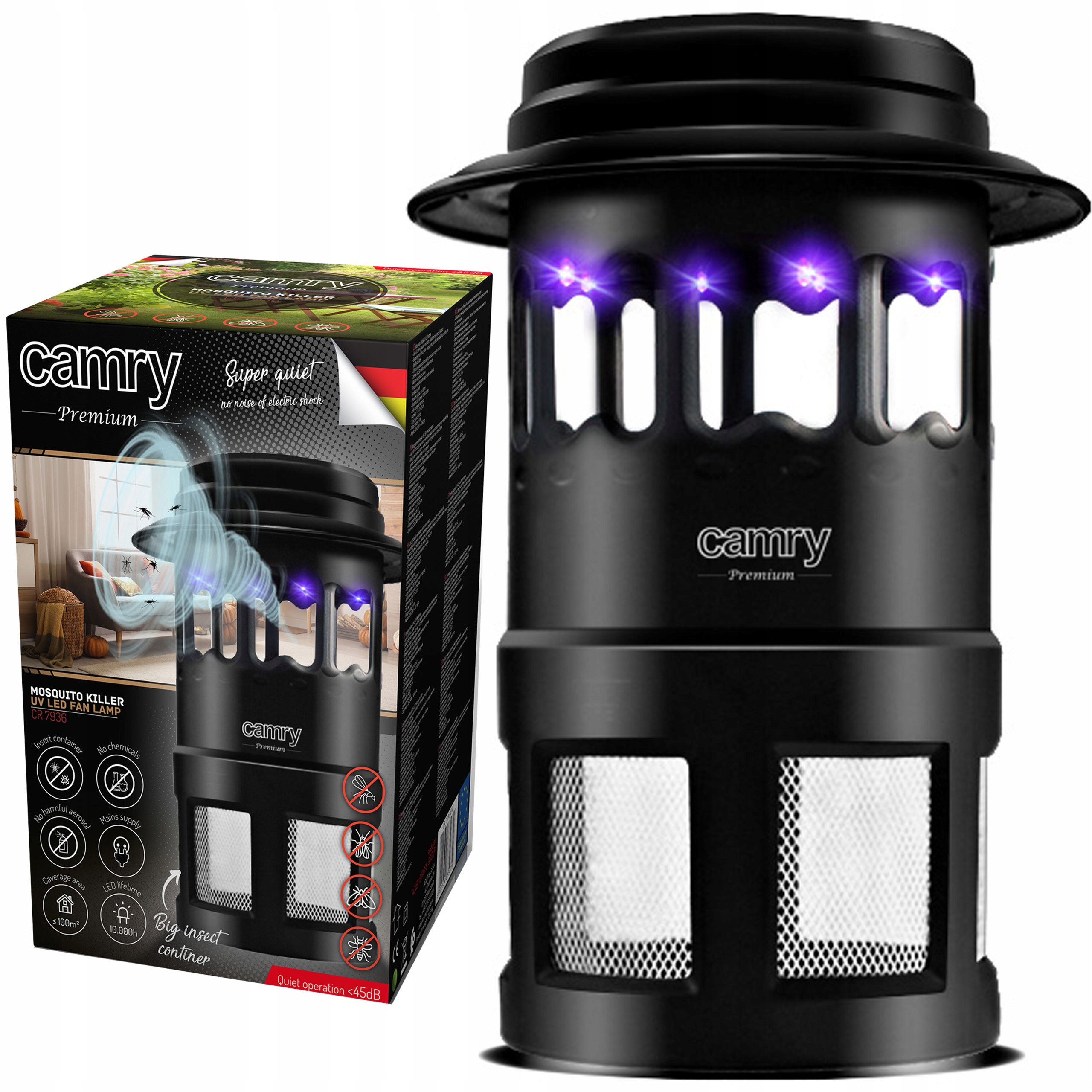

Lampa Owadobójcza Na Owady Komary Uv Wentylatorowa
