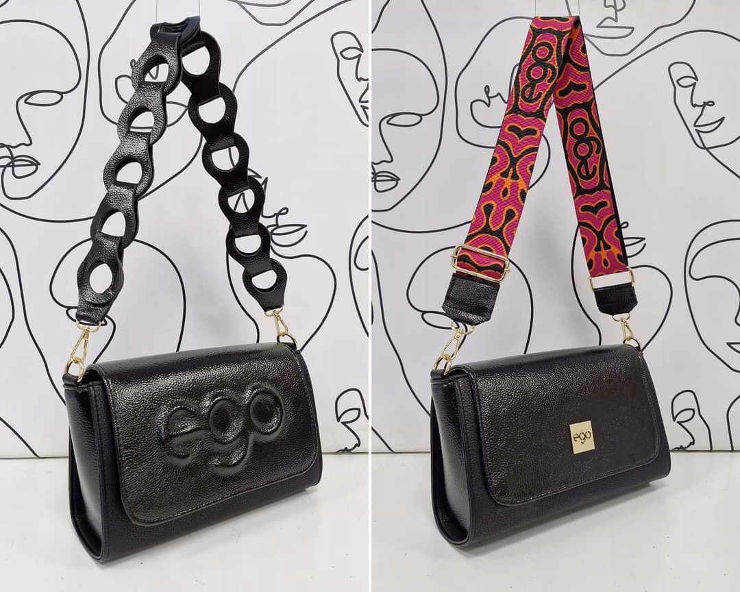 Kabelka Přes Rameno Ego oboustranná, černá