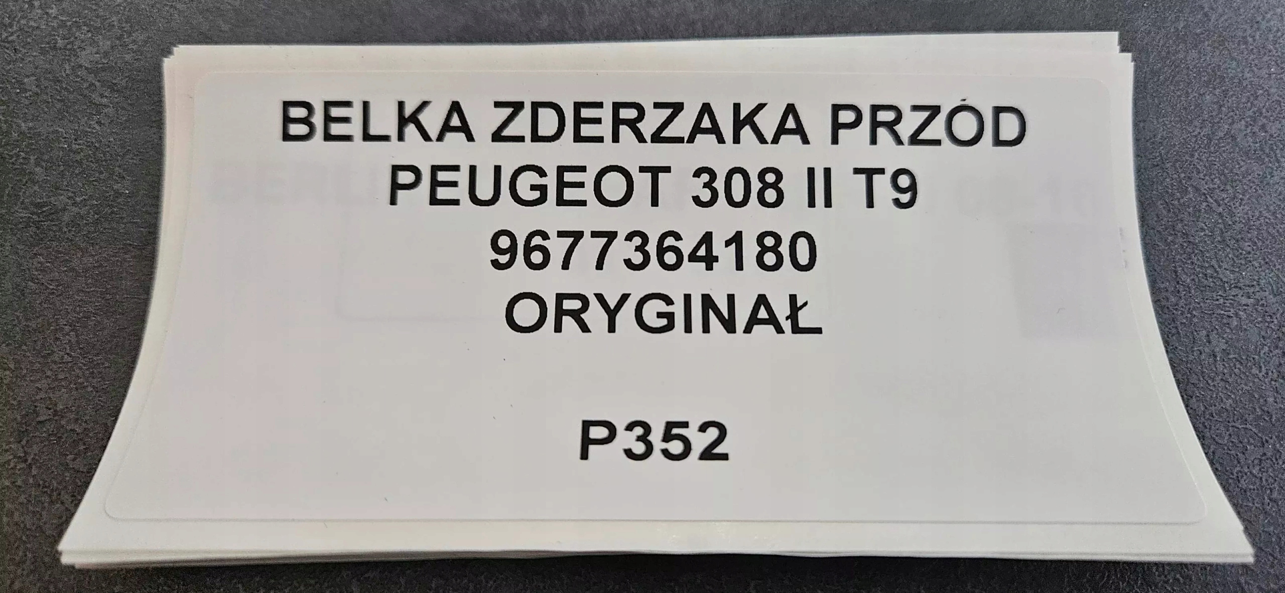 bumper support front PEUGEOT 308 II T9 9677364180