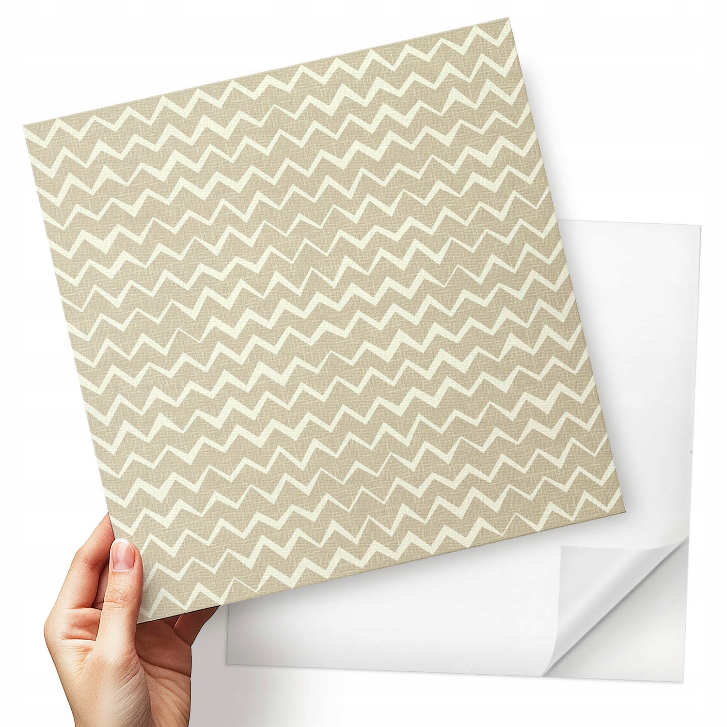 Nástěnné dlaždice s Pvc grafikou Cikcakový vzor na struktuře 9x30x30 cm