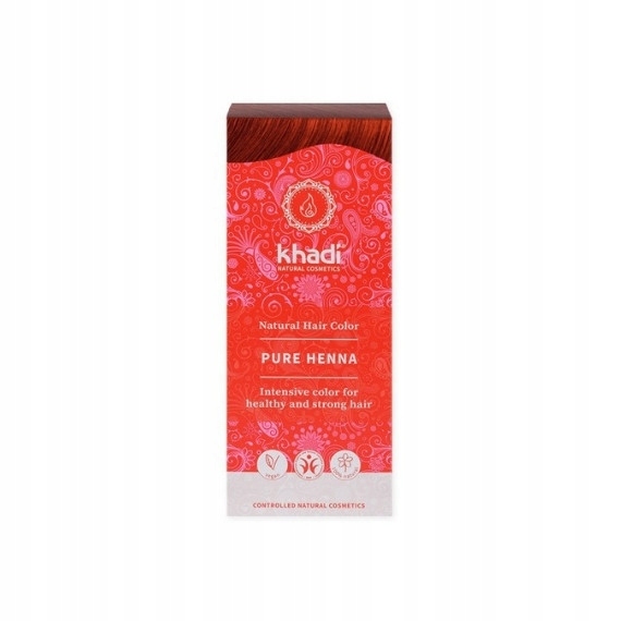 

Khadi, Naturalna Czerwona henna do włosów, 100 g