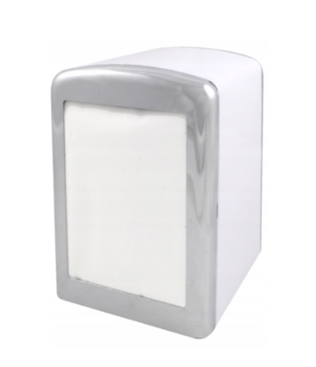 

Dyspenser do serwetek 17cm x 17 cm biało-srebrny