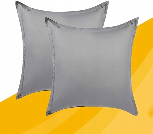 Bawełniana poszewka na poduszkę 80x80 cm 2 sztuki 100% bawełna szara