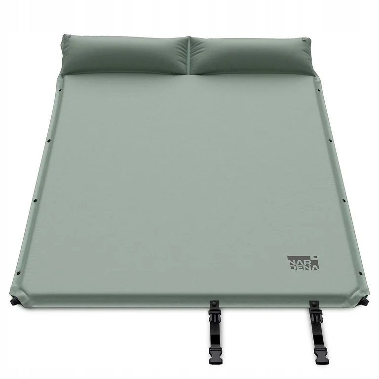 Mata samopompująca dwuosobowa 3cm materac z poduszką pokrowiec Niskita