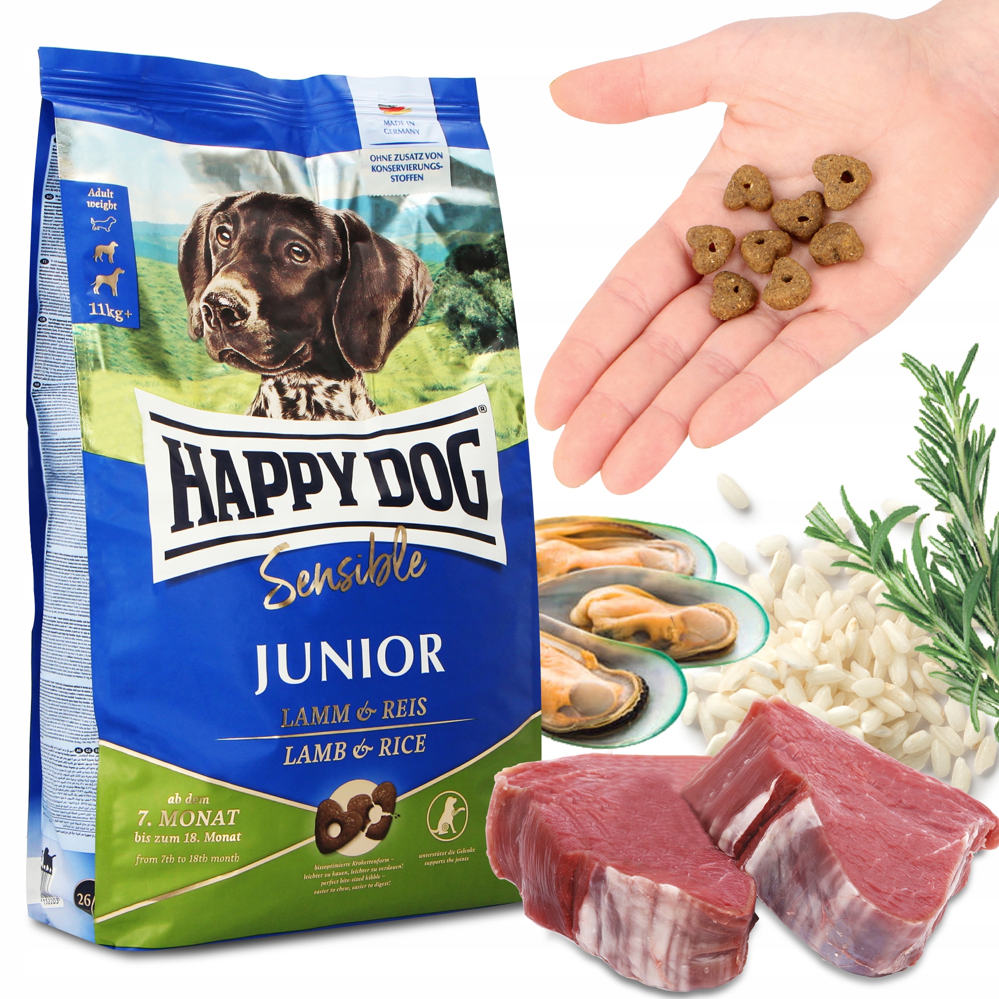 Levně Suché Krmivo Pro Psa Štěňata 4kg Krmivo Pro Štěně Junior Jehněčí Zdravé Eh