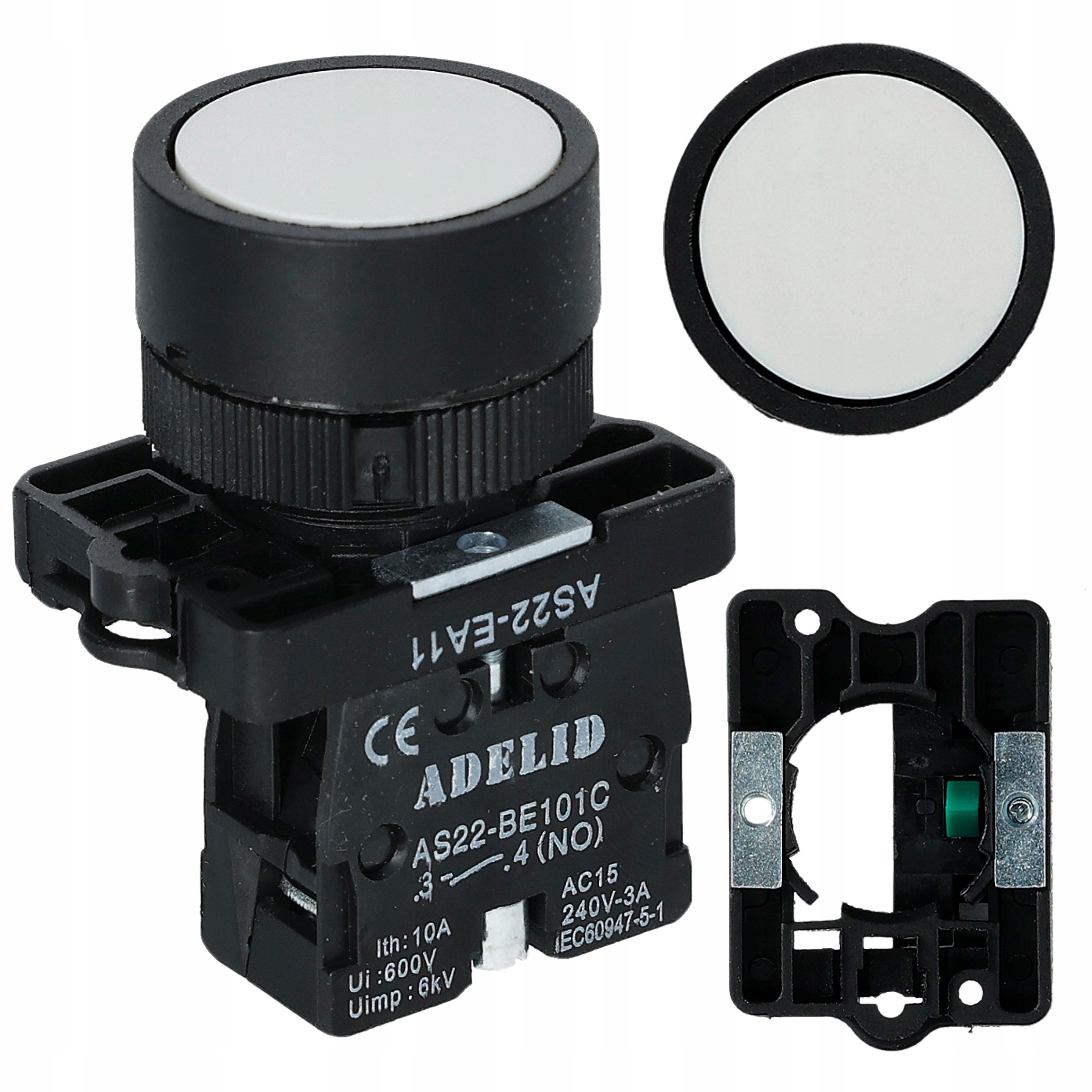 PRZYCISK STEROWNICZY BIAŁY XB2 EA11 FI22 NO