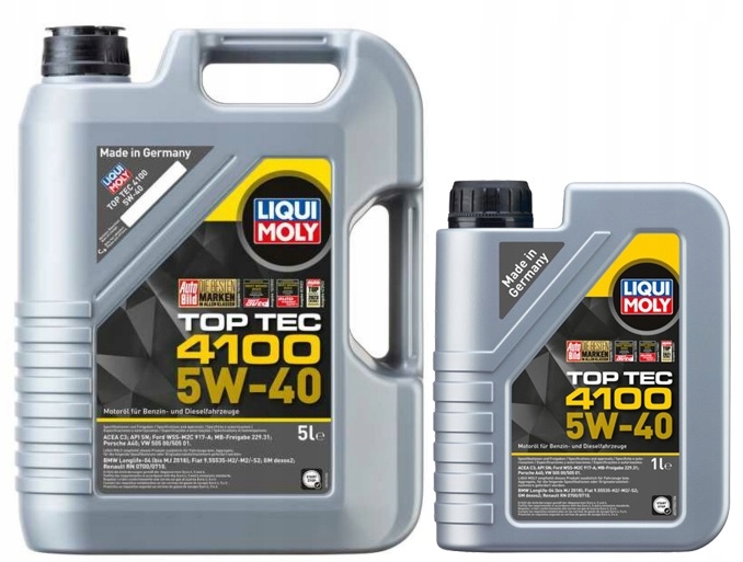 Motorový Olej Liqui Moly Top Tec 4100 5V40 6L Diesel Benzín Lpg