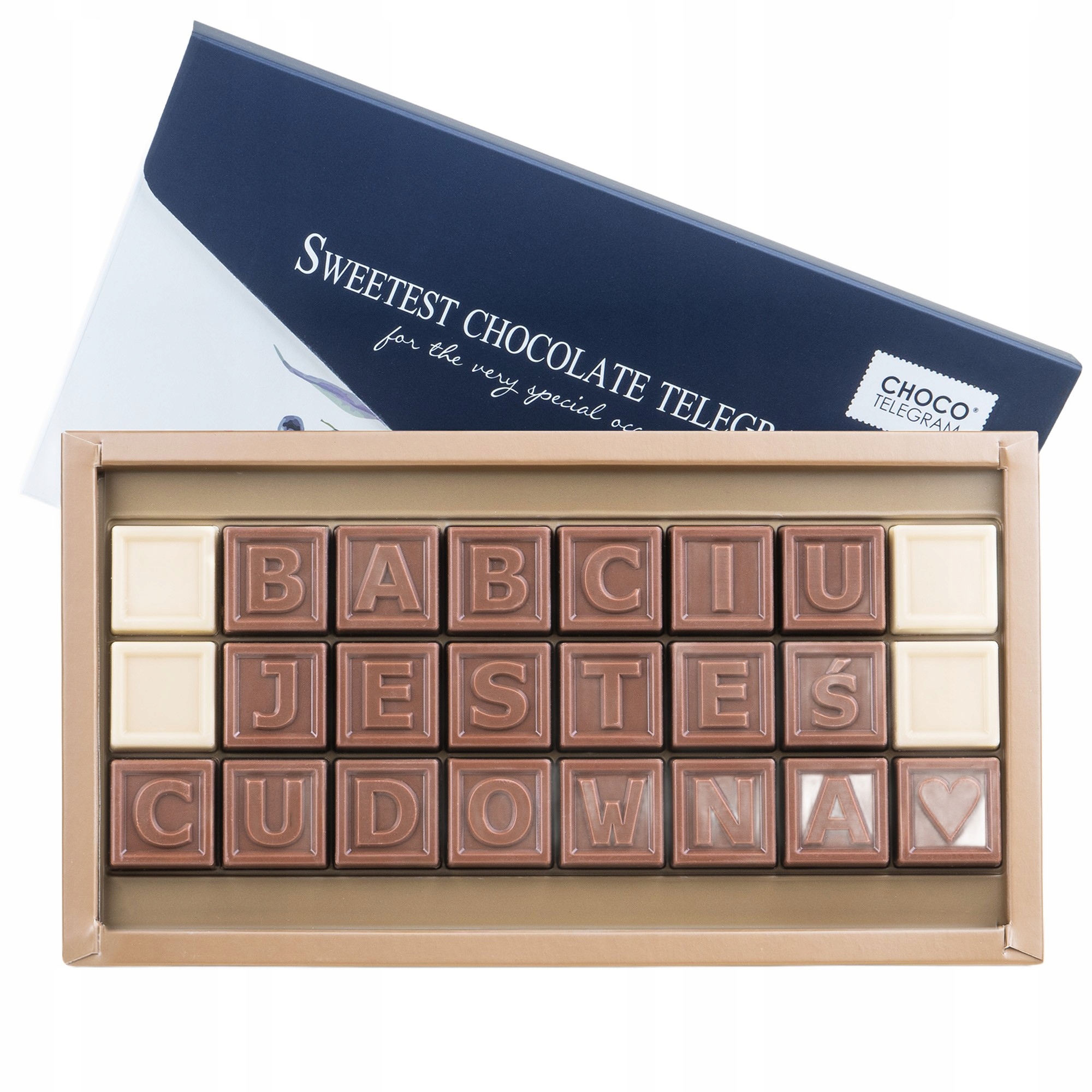 Levně Dárek pro babičku Čokoláda Belgická telegram Babičko, jsi 228 g