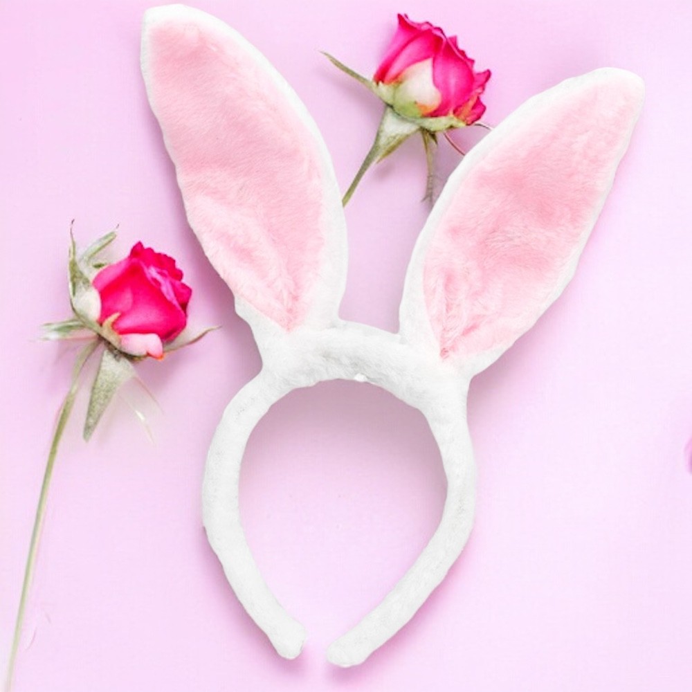 STRÓJ KRÓLICZEK Królik SPÓDNICZKA+ OPASKA USZY Różowy Zając Marka del-sol