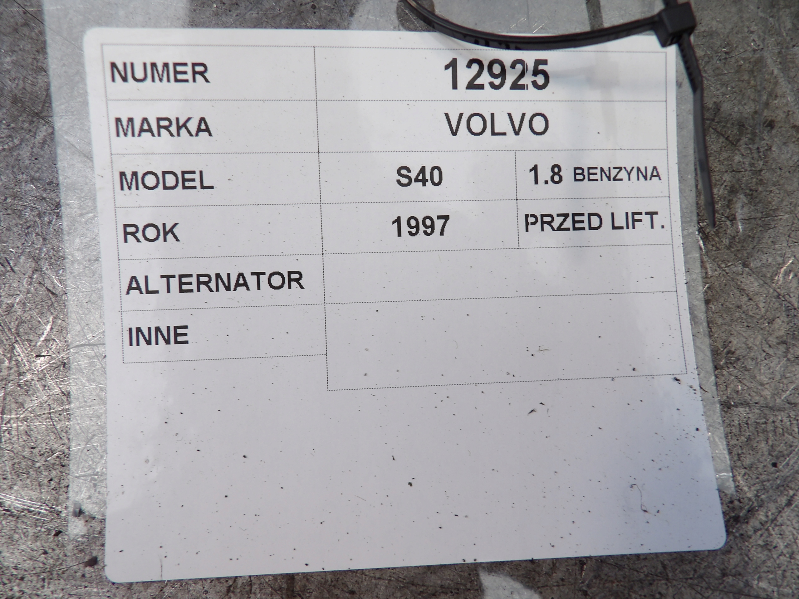 Volvo S40 alternatore 1,8B