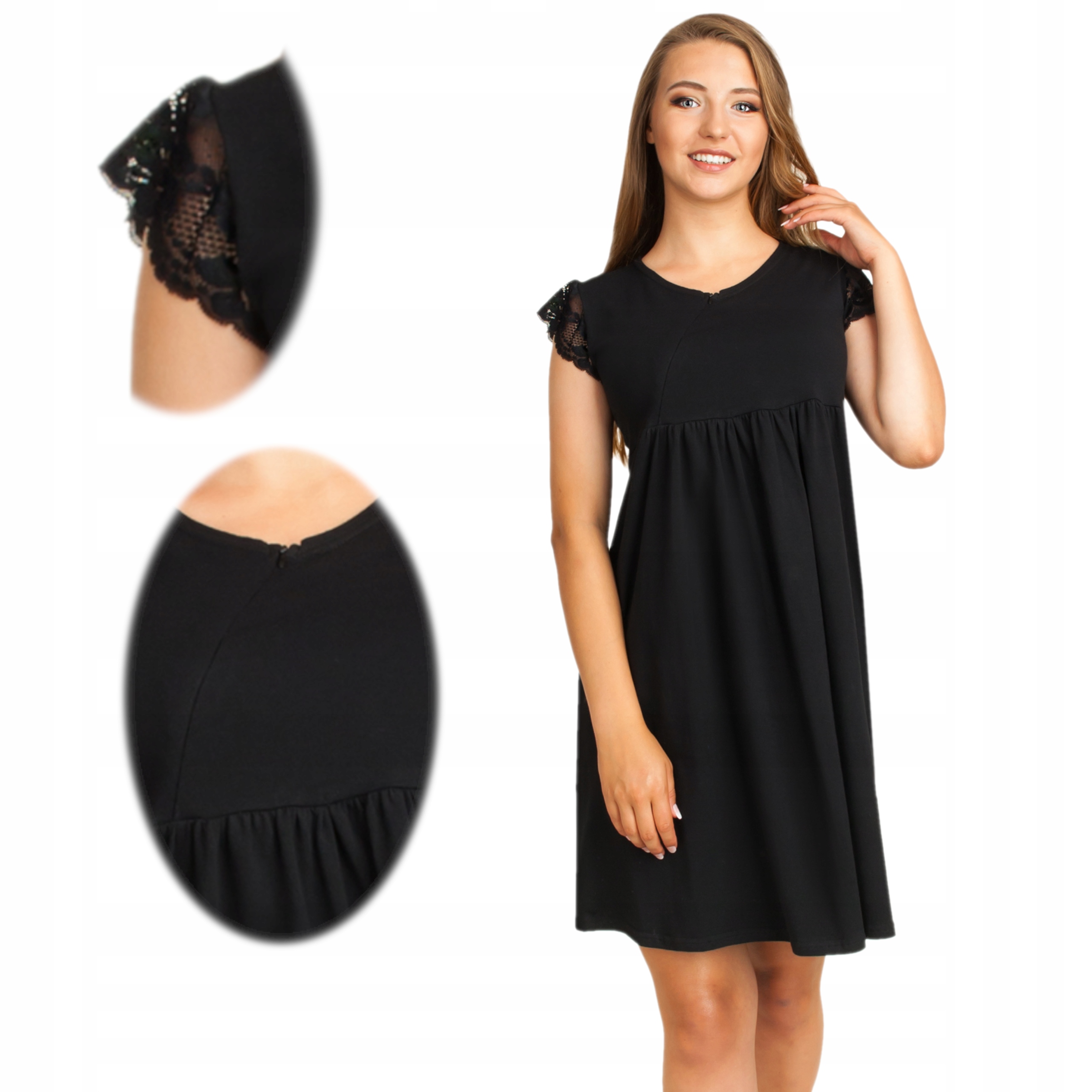 Koszula nocna ciążowa i do karmienia KORONKA L/XL EAN (GTIN) 5904035001429